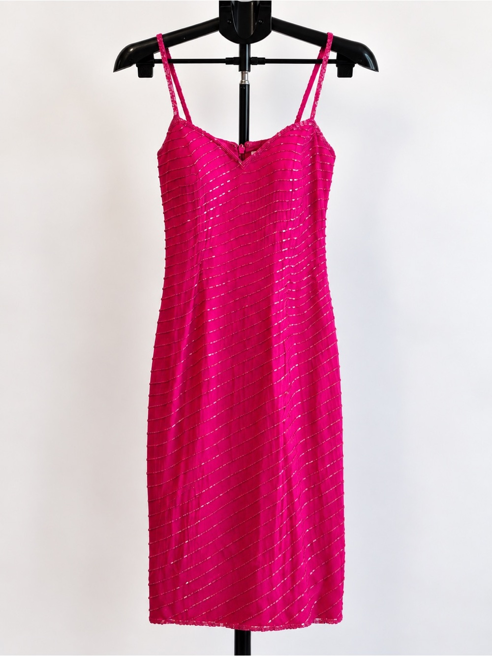 Pink Sheer Mesh Slip Dress - Picture 1 of 7
